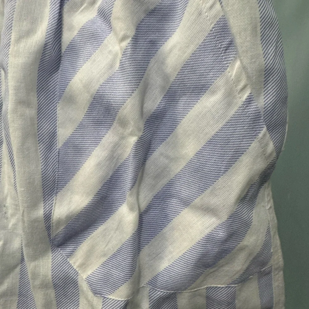 Jolie & Joy Blue striped shorts Tie Waist Pull on Large Women Juniors FLAW